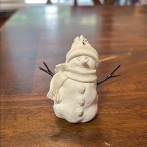 White Snowman Holiday Ornament